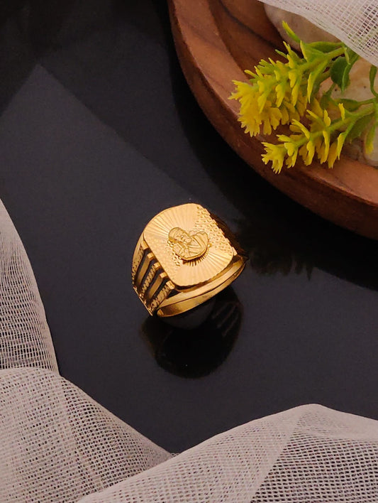 Premium 1 Gram Gold-Plated Ring (6 Months Warranty) - GR-008