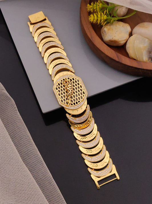 Premium 1 Gram Gold-Plated Bracelet (6 Months Warranty) - GB-005