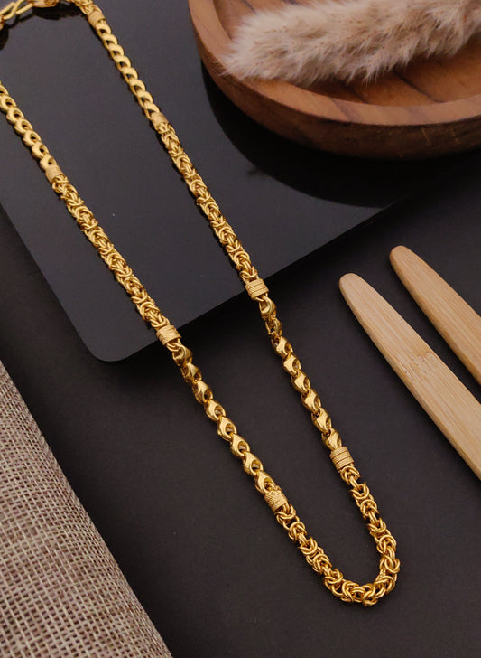 Premium 1 Gram Gold-Plated Chain (6 Months Warranty) - GC-088