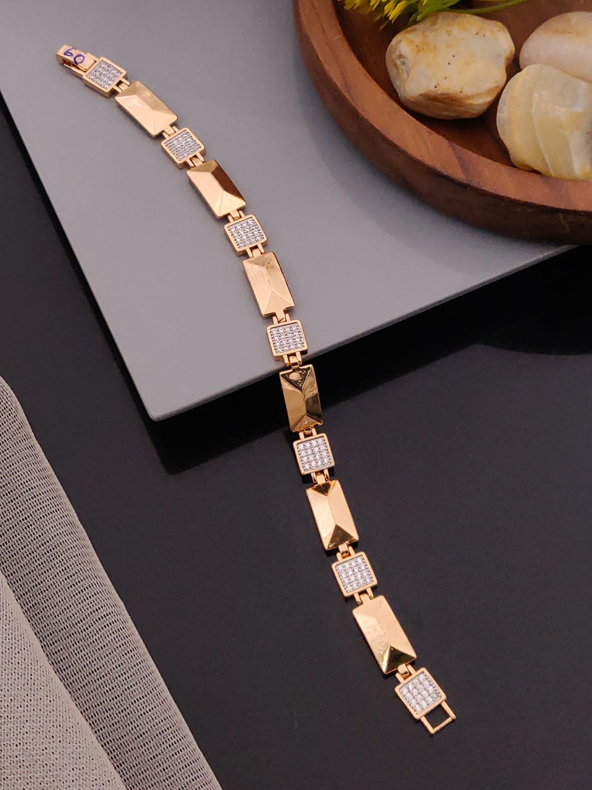 Premium 1 Gram Gold-Plated Bracelet (6 Months Warranty) - GB-046