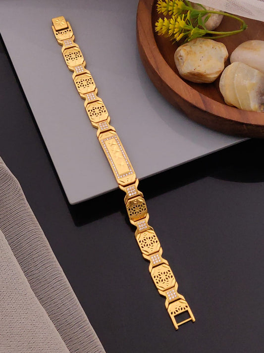 Premium 1 Gram Gold-Plated Bracelet (6 Months Warranty) - GB-030
