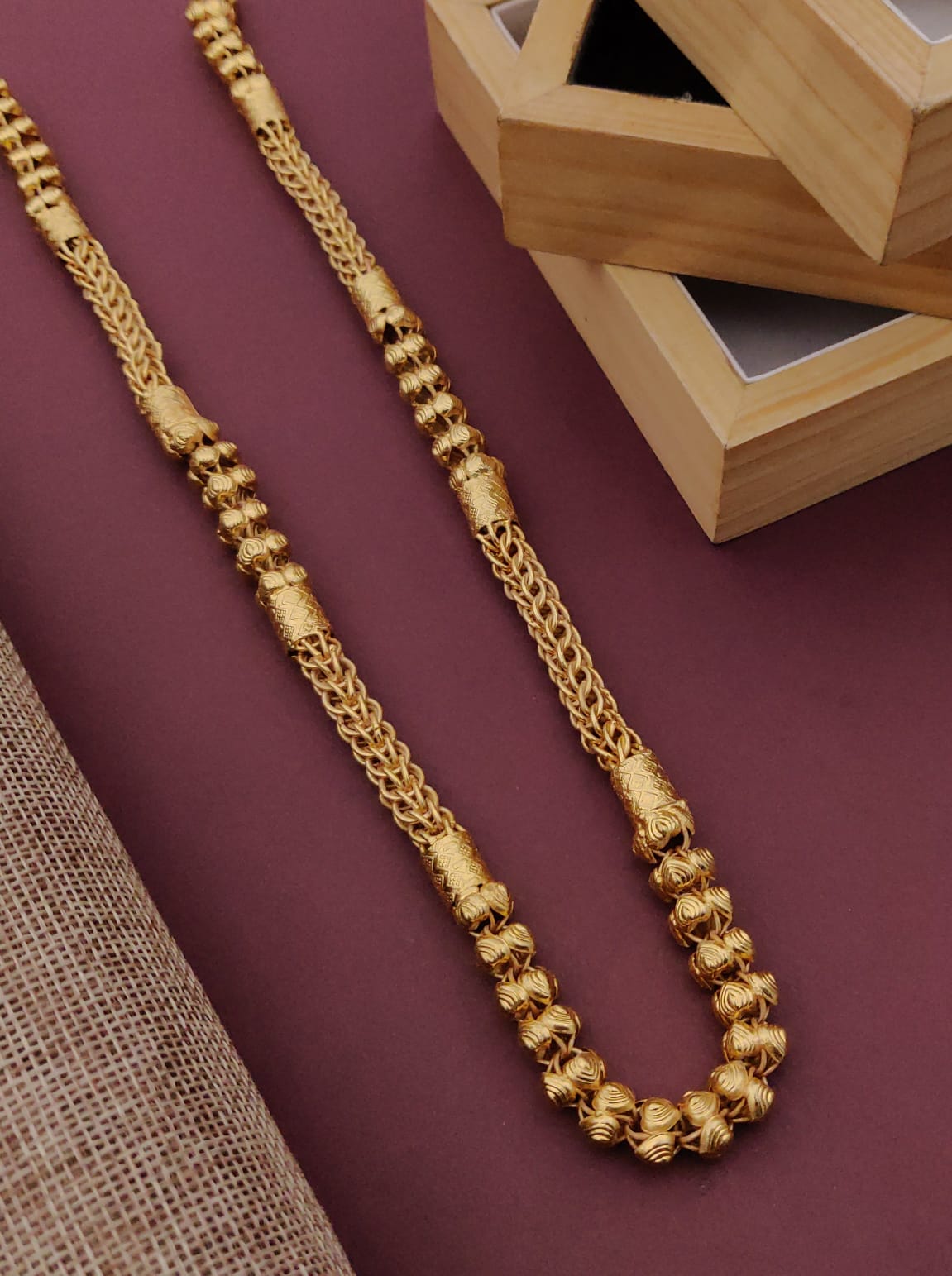 Premium 1 Gram Gold-Plated Chain (6 Months Warranty) - GC-065