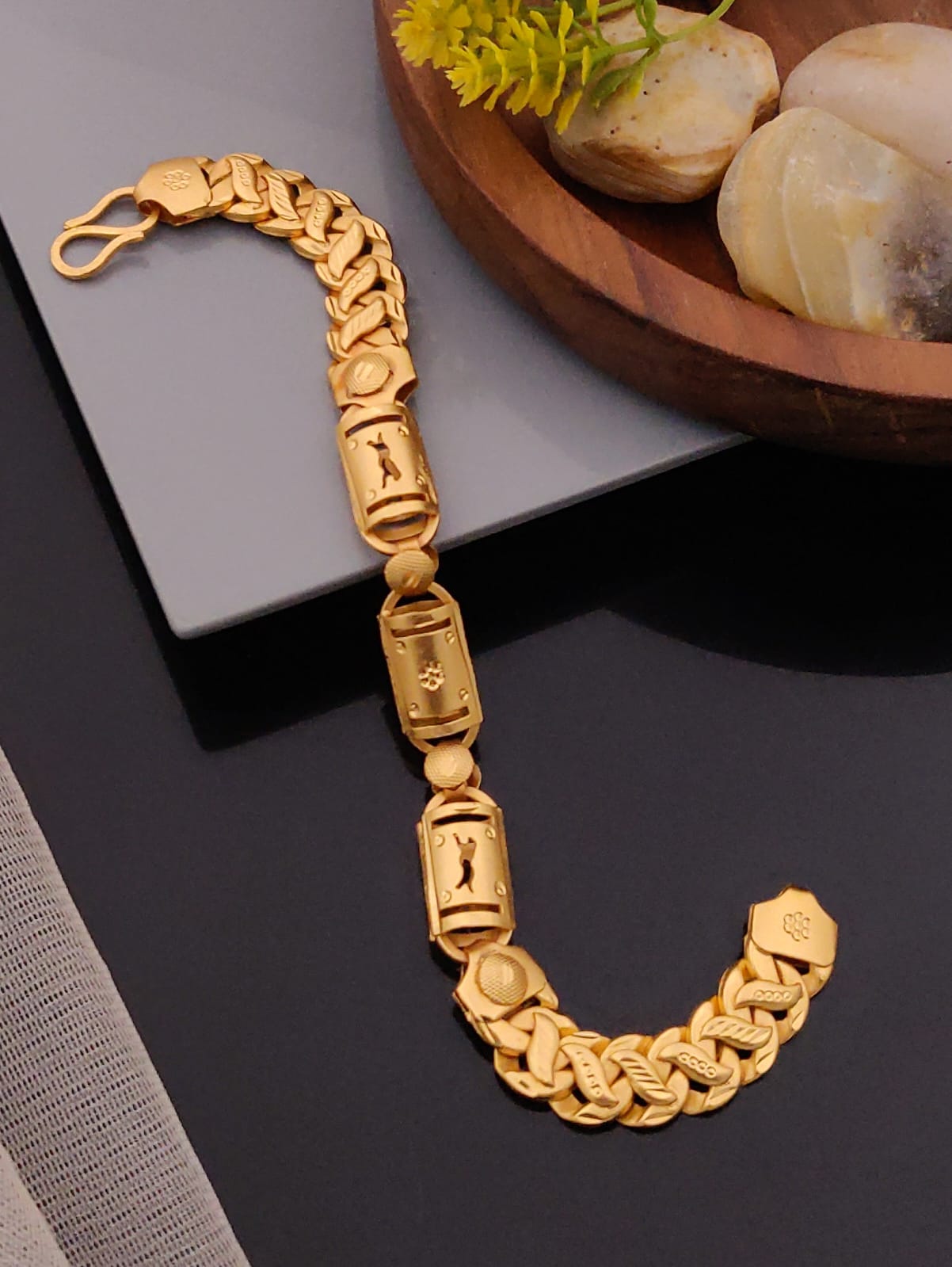 Premium 1 Gram Gold-Plated Bracelet (6 Months Warranty) - GB-062